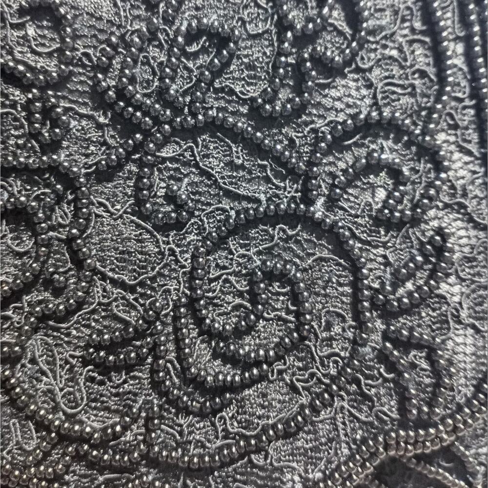 Vintage La Regale Black Lace And Bead Purse Clutch - Picture 8 of 12